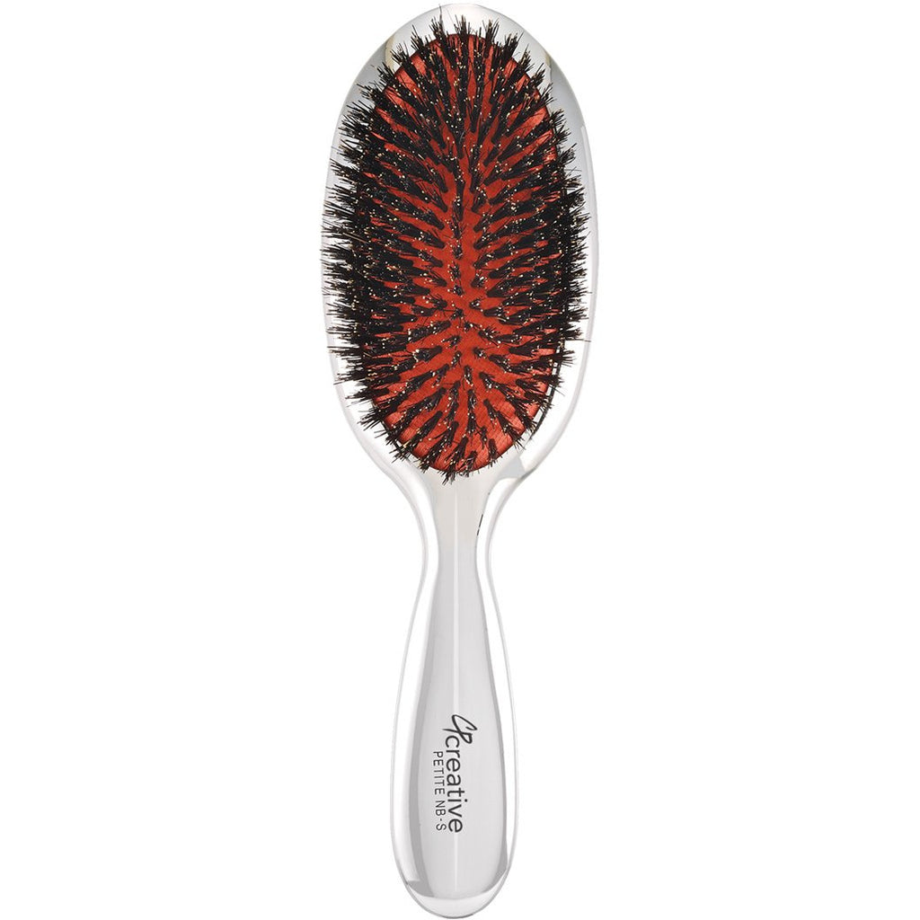 Classic Signature Paddle Silver Hair Brush (2 sizes and 2 bristle types) - Creative Professional Hair Tools