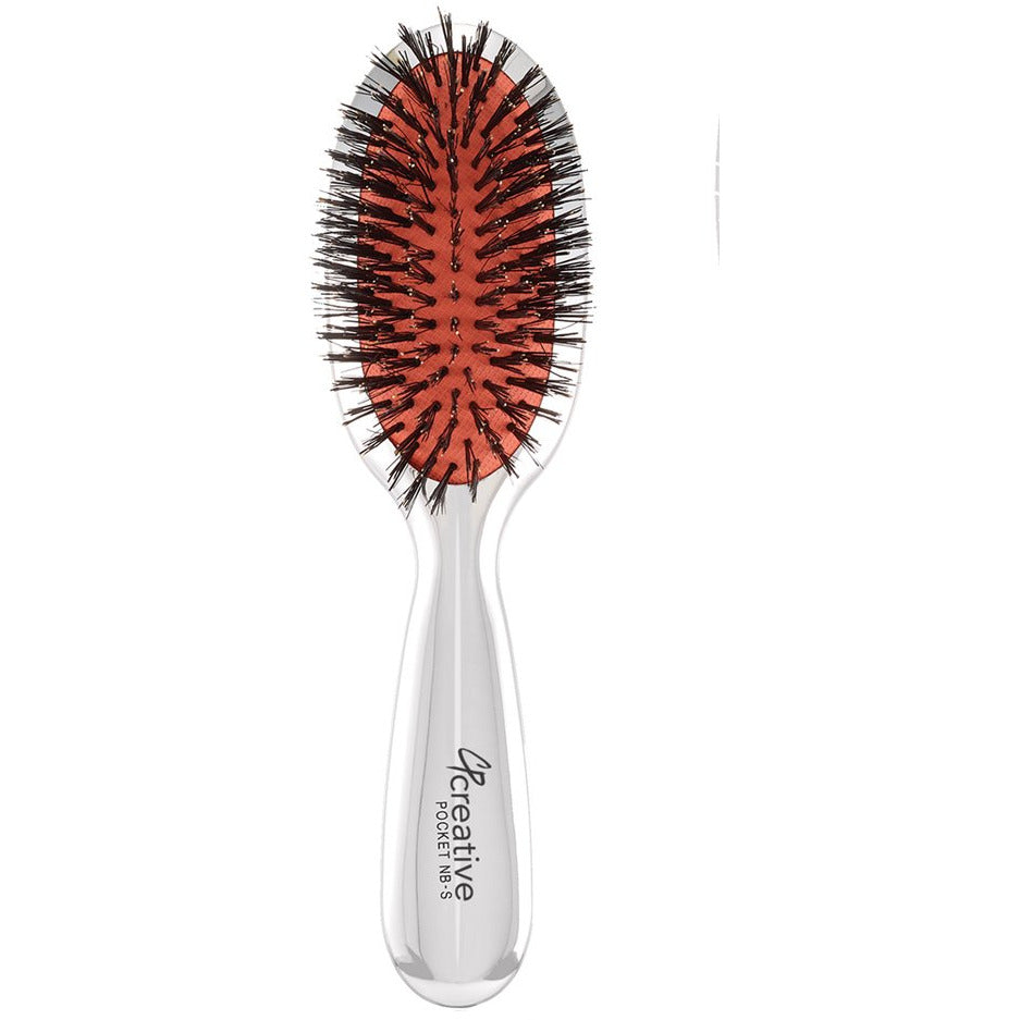 Classic Signature PaddleSilver Hair Brush (2 sizes and 2 bristle types) - Creative Professional Hair Tools