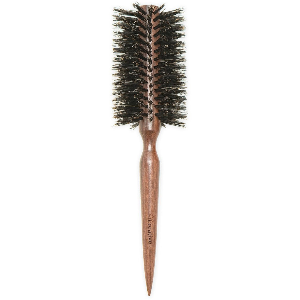 Rosewood and Boar Bristle Round Hair Brush - Creative Professional Hair Tools