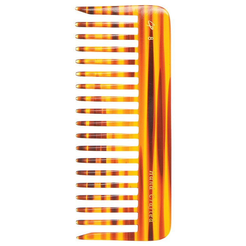 C8 Wide-Tooth 7.5 Inch Tortoise Comb - Creative Professional Hair Tools
