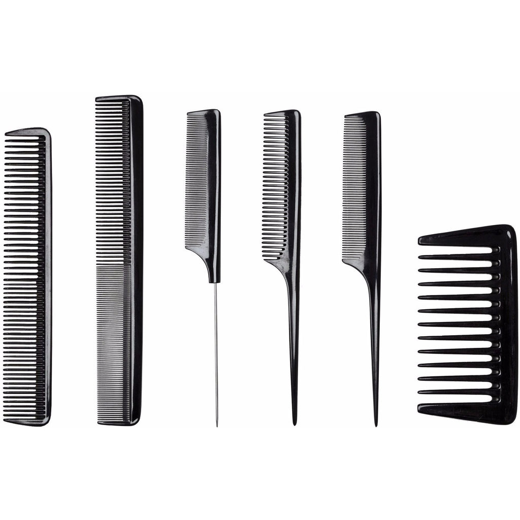 Hard Rubber Comb set of Six - Creative Professional Hair Tools