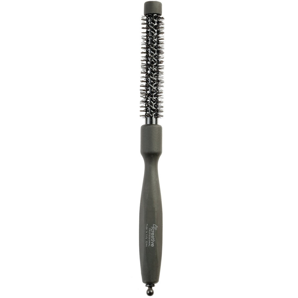 Black Vented Ceramic Ionic Round Thermal hair brush - Creative Professional Hair Tools