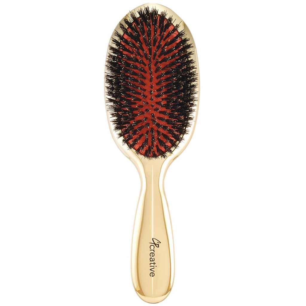 Classic Signature Gold Paddle Hair Brush (2 sizes and 2 bristle types) - Creative Professional Hair Tools