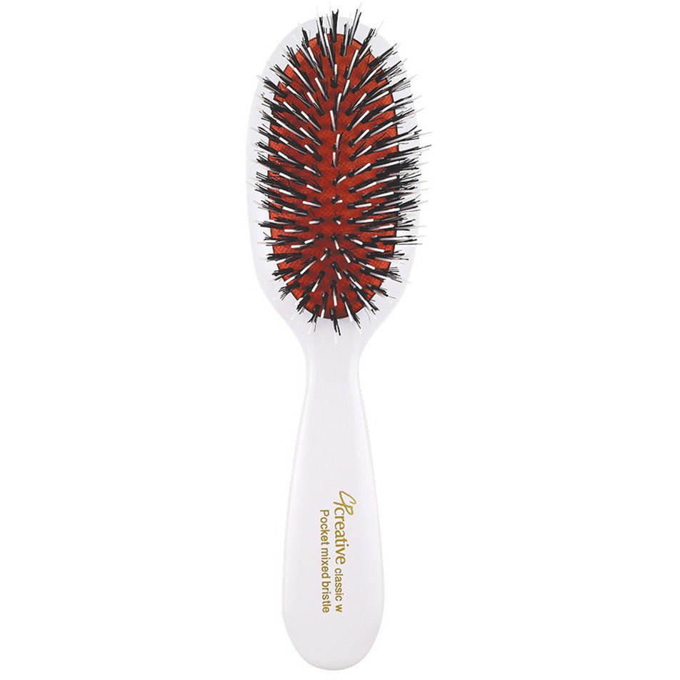 Classic Signature White Paddle Hair Brush (3 sizes and 2 bristle types) - Creative Professional Hair Tools
