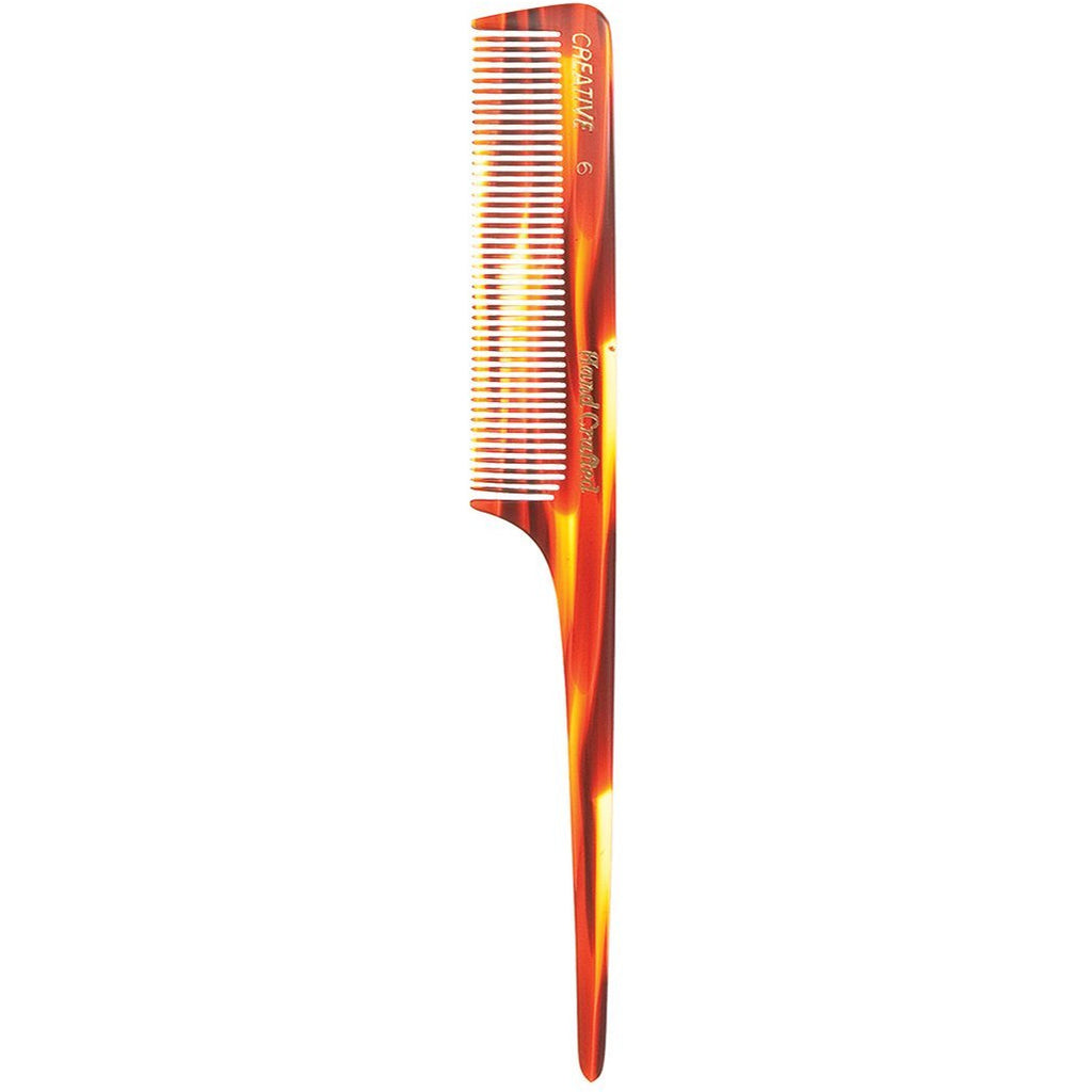 C50R/C6 Rat Tail Tortoise Comb (8.5 In) - Creative Professional Hair Tools