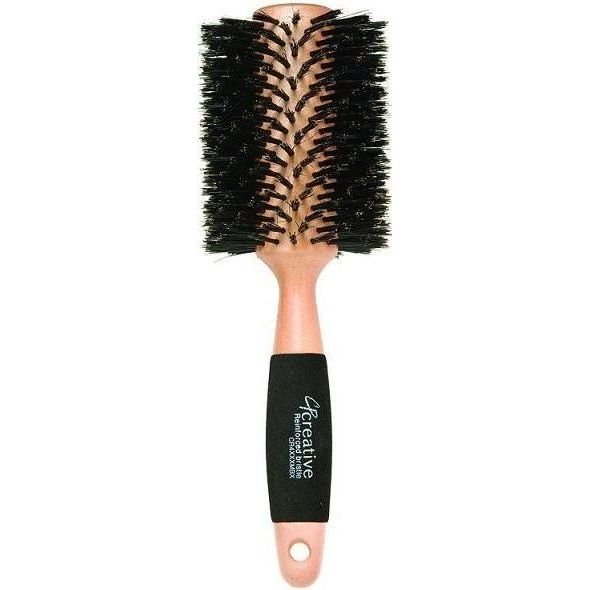Mini 100% Boar Bristle Hair Brush - Reinforced Hard Bristles For Hair, Beard & Mustache