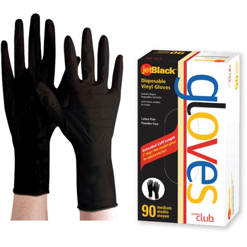 Disposable Gloves-Jet Black-90 CT - Creative Professional Hair Tools