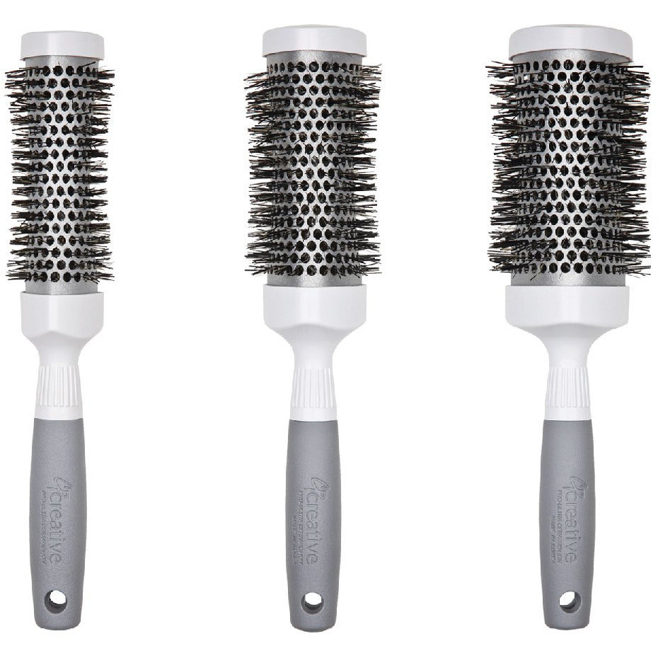 T-Curve Hair Brush Silver Nano Ionic - Creative Professional Hair Tools