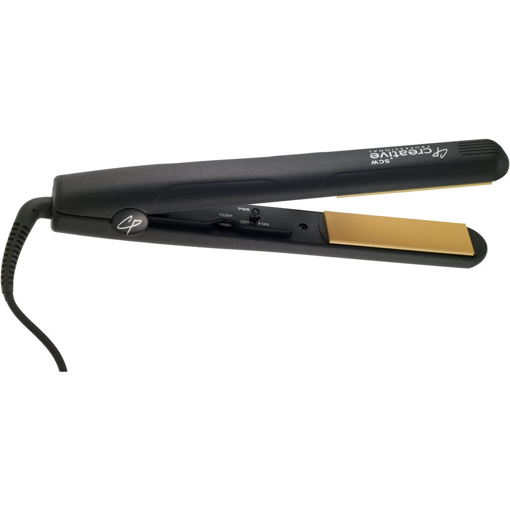 SCW 1'' Styling Iron White with Yellow or Blue Plate - Creative Professional Hair Tools